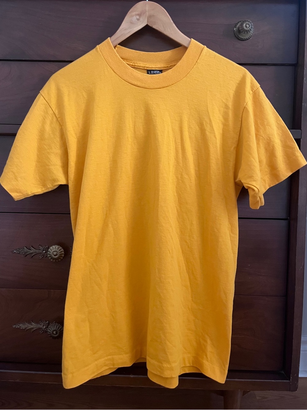 Vintage Single Stitch Mustard Yellow Crewneck T-Shirt